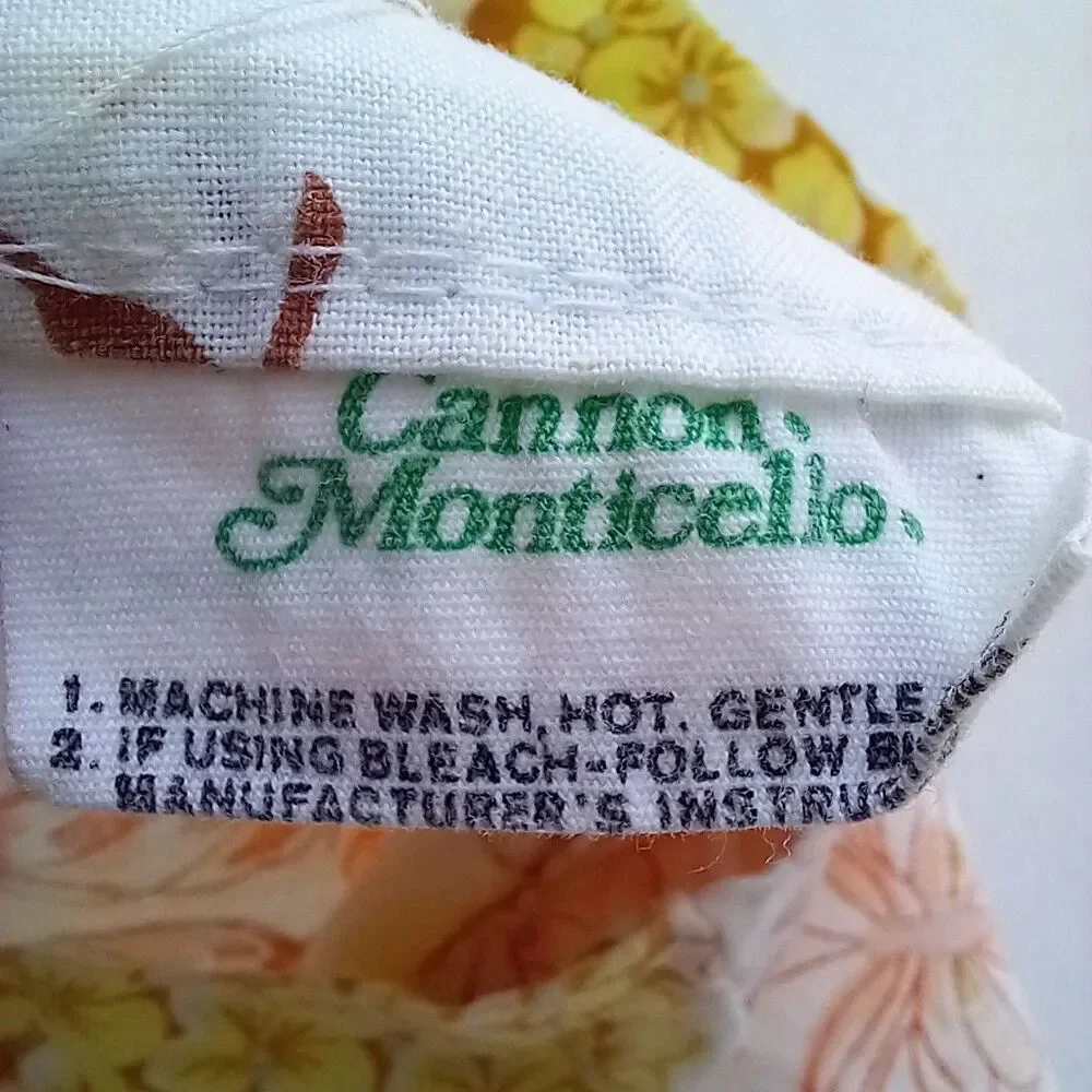 Vtg Cannon Monticello Firenzia Pillowcase-Queen Size 20